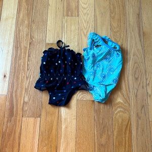 Lot of 2 Baby Gap/Old Navy Girl's Swimsuits Size 6/12 Months